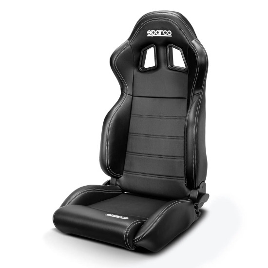 Sparco R100 Sky Reclining Seat - Black Leather