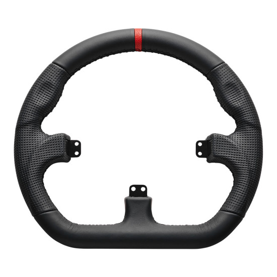 Asetek GT Rim - D Shape Black Leather