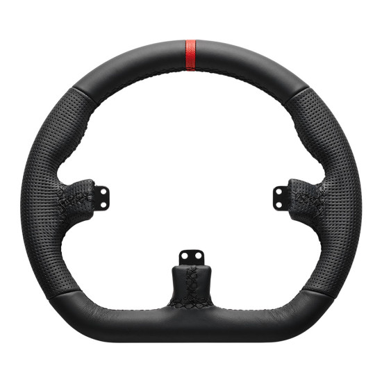 Asetek GT Rim - D Shape Black Leather