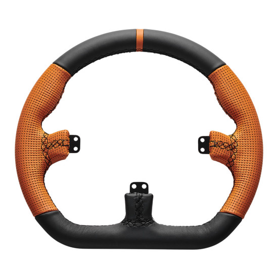 Asetek GT Rim - D Shape Orange Leather