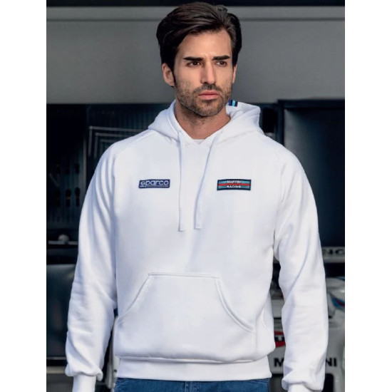Men's Hoodie Big Stripes Martini Racing - White