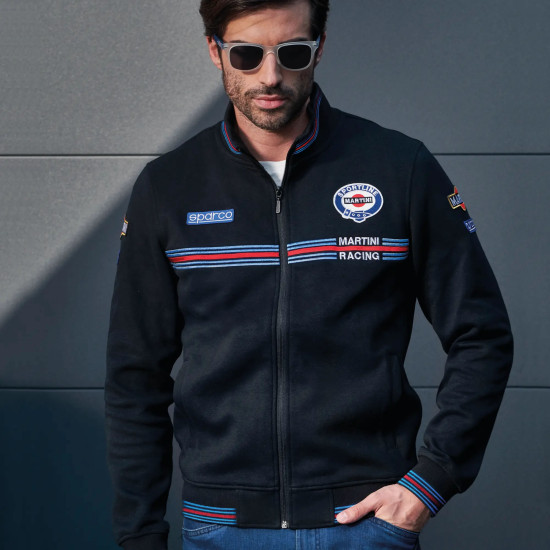 Men's Full Zip Sweatshirt Martini Racing - Black