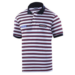 Men's Polo Striped Martini Racing - White