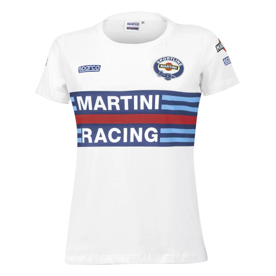 Lady's T-Shirt Sparco Martini Racing - White