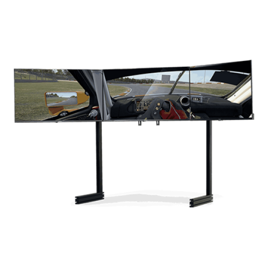 Elite Free Standing Triple Monitor Stand - Black Edition