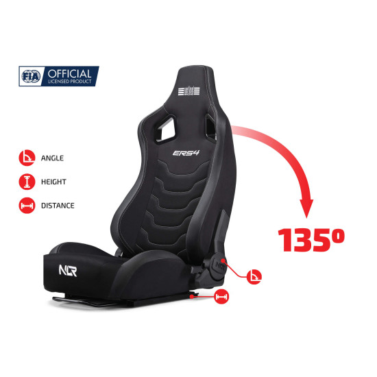 Next Level Racing ERS4 Elite Reclining Seat Fabric & SimAero Mesh Edition