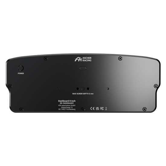 Ascher Racing Dashboard 8 inch