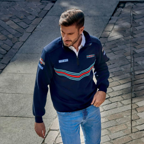 Half Zip Sweatshirt Martini Racing - Navy Blue