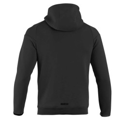 Hooded Full Zup Sweatshirt Sparco - Black