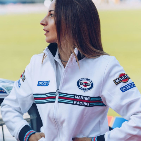 Ladies Full Zip Sweatshirt - White