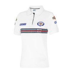 Ladies Sparco Polo Replica Martini Racing - White