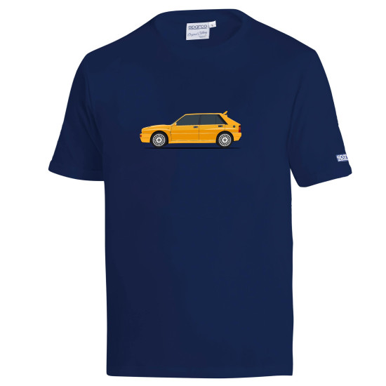 Lancia Delta HF T-Shirt - Navy Blue / Yellow