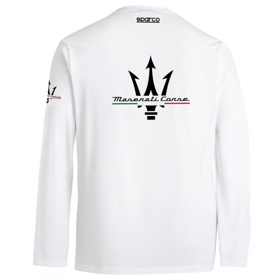 Long Sleeve T-Shirt Maserati - White