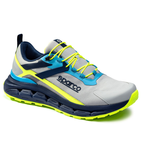 Sparco S-Pike Turini - Silver / Blue Marine / Fluo Lime