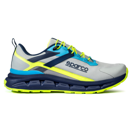 Sparco S-Pike Turini - Silver / Blue Marine / Fluo Lime