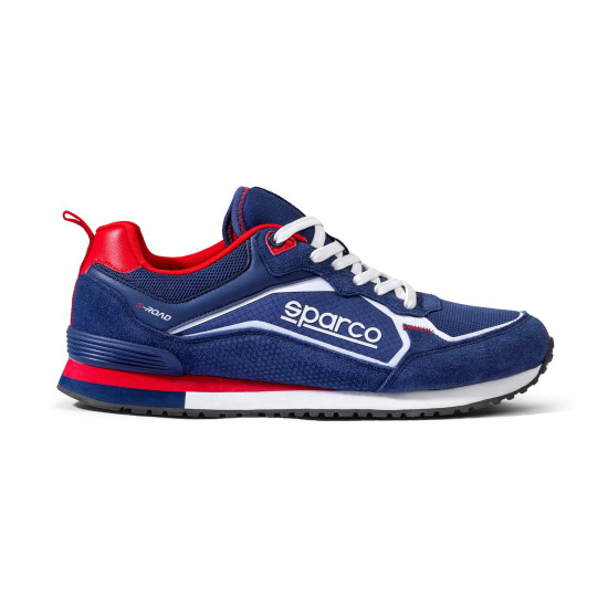 Sparco S-Road Shoes - Navy Blue / Red