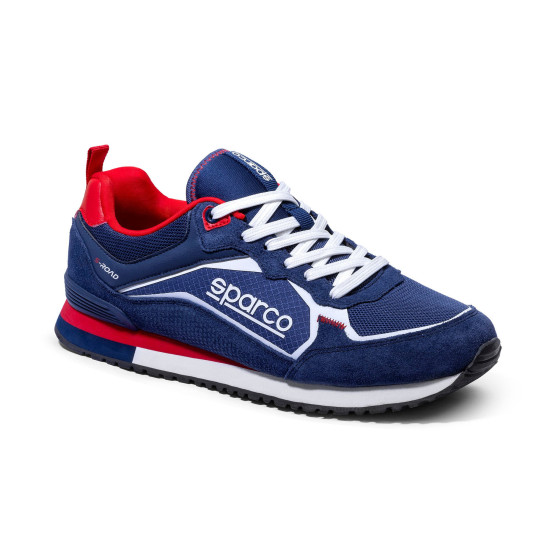 Sparco S-Road Shoes - Navy Blue / Red