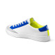 Sparco S-Time Shoes - White / Blue / Fluo Yellow