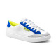 Sparco S-Time Shoes - White / Blue / Fluo Yellow