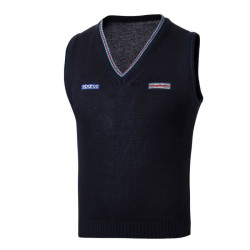 Knitted Cotton Vest Martini Racing - Navy Blue