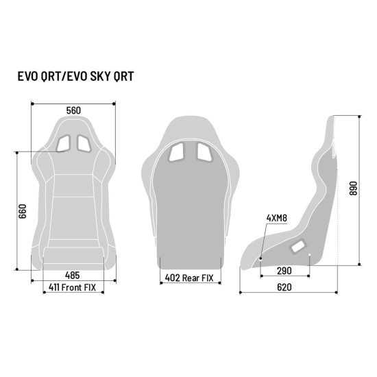 Sparco EVO SKY QRT Seat FIA 8855-1999