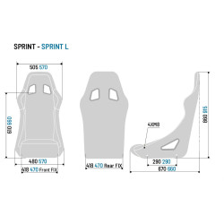 Sparco Sprint L Seat FIA 8855-1999 - Black