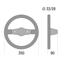 Sparco 215 Suede Black Streering Wheel