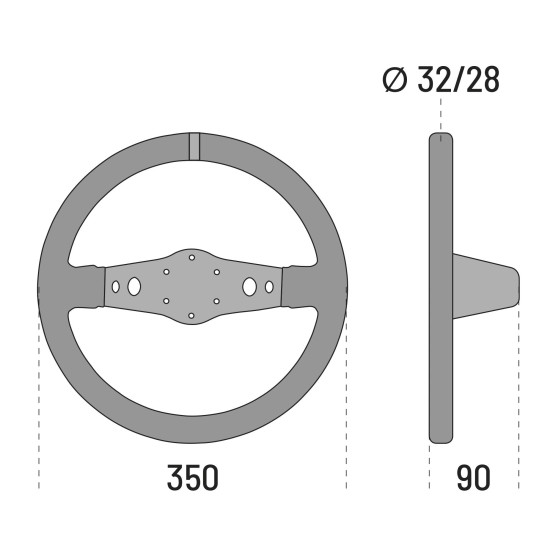 Sparco 215 Suede Black Streering Wheel