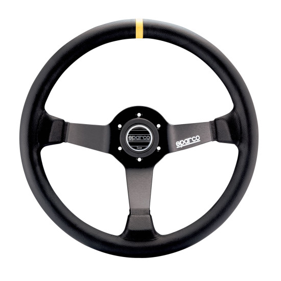Sparco 345 Leather Streering Wheel - Black