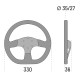 Sparco 353 Suede Streering Wheel - Black