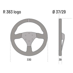 Sparco 383 Logo Suede Steering Wheel