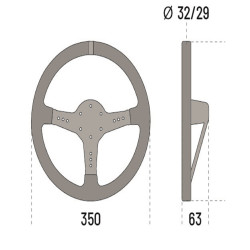 Sparco L 777 Suede Steering Wheel