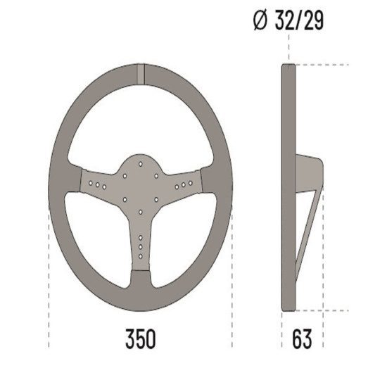 Sparco L 777 Suede Steering Wheel