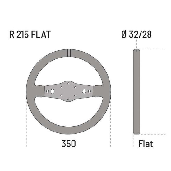 Sparco R215 Flat Suede Streering Wheel