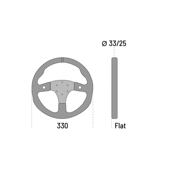 Sparco R330B Steering Wheel Suede with Buttons