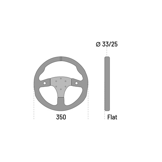 Sparco R350 Steering Wheel Suede - No Buttons