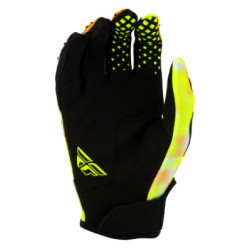 Fly Racing Kinetic Blur Gloves - White / Hi-Vis / Orange