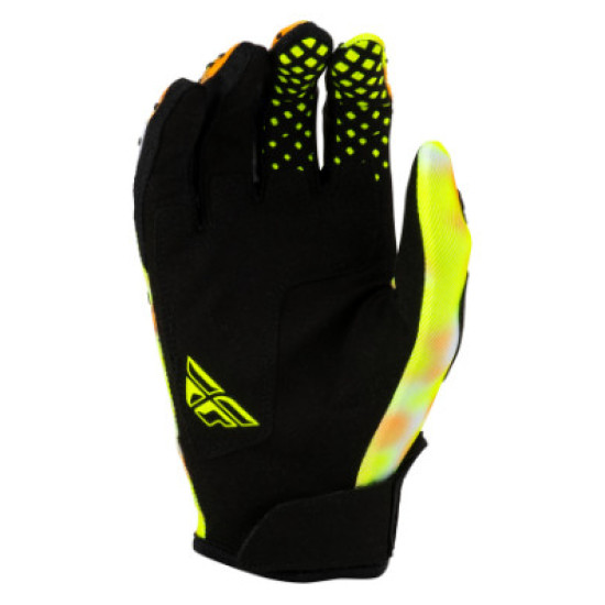 Fly Racing Kinetic Blur Gloves - White / Hi-Vis / Orange