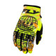 Fly Racing Kinetic Blur Gloves - White / Hi-Vis / Orange