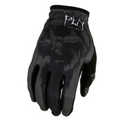 Fly Racing Lite Dark Series Gloves Kids Gloves - Grey / Black