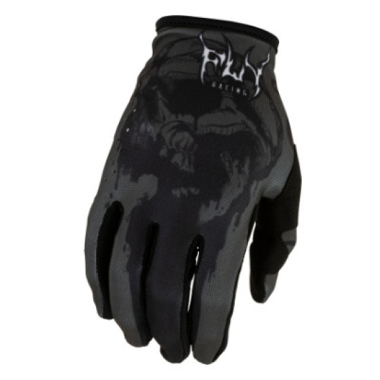 Fly Racing Lite Dark Series Gloves Kids Gloves - Grey / Black