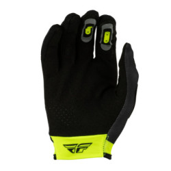 Fly Racing Lite Flake Kids Gloves - Grey / Hi-Vis / Black