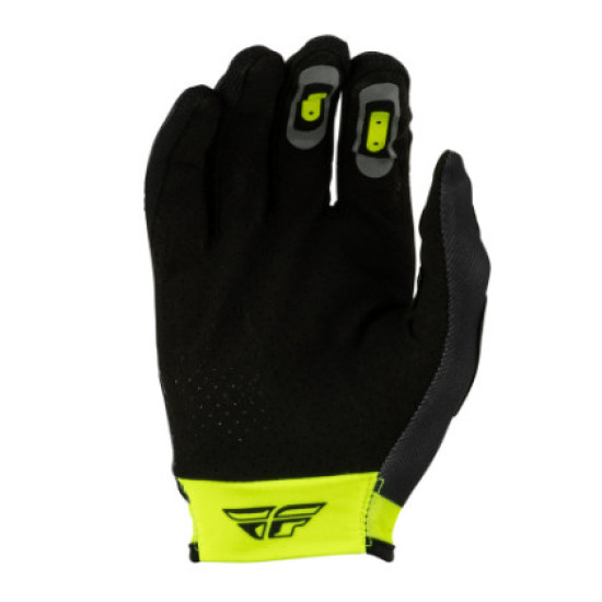 Fly Racing Lite Flake Kids Gloves - Grey / Hi-Vis / Black