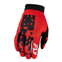 Fly Racing Lite Flake Kids Gloves - Red / Black