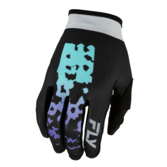 Fly Racing Youth Lite Flake Gloves Kids Gloves - Black / Grey / Multi