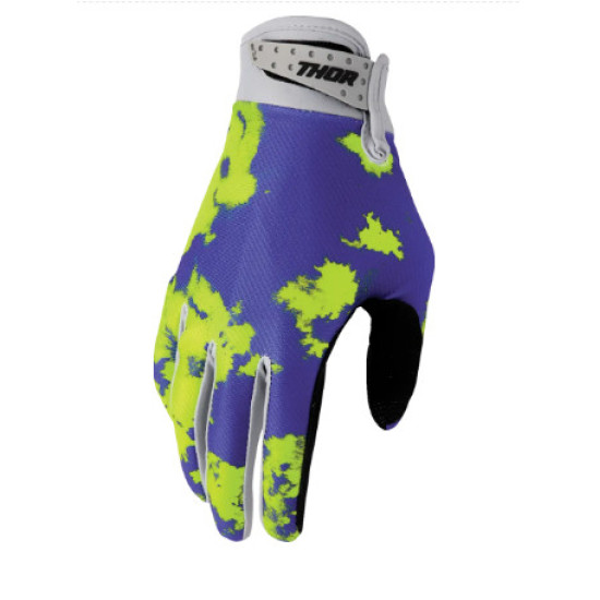 Thor Launchmode Bleach Motocross Gloves Gray / Acid