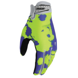 Thor Launchmode Bleach Motocross Gloves Gray / Acid