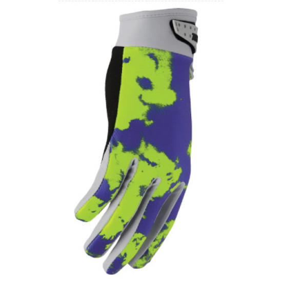 Thor Launchmode Bleach Motocross Gloves Gray / Acid