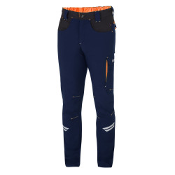 Sparco Kansas Tech Lightt Trousers - Navy Blue / Fluo Orange