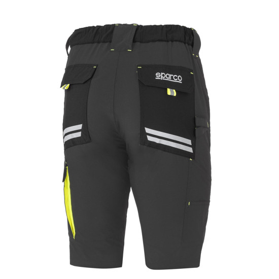 Sparco Tech Laredo Light Shorts - Dark Gray / Yellow